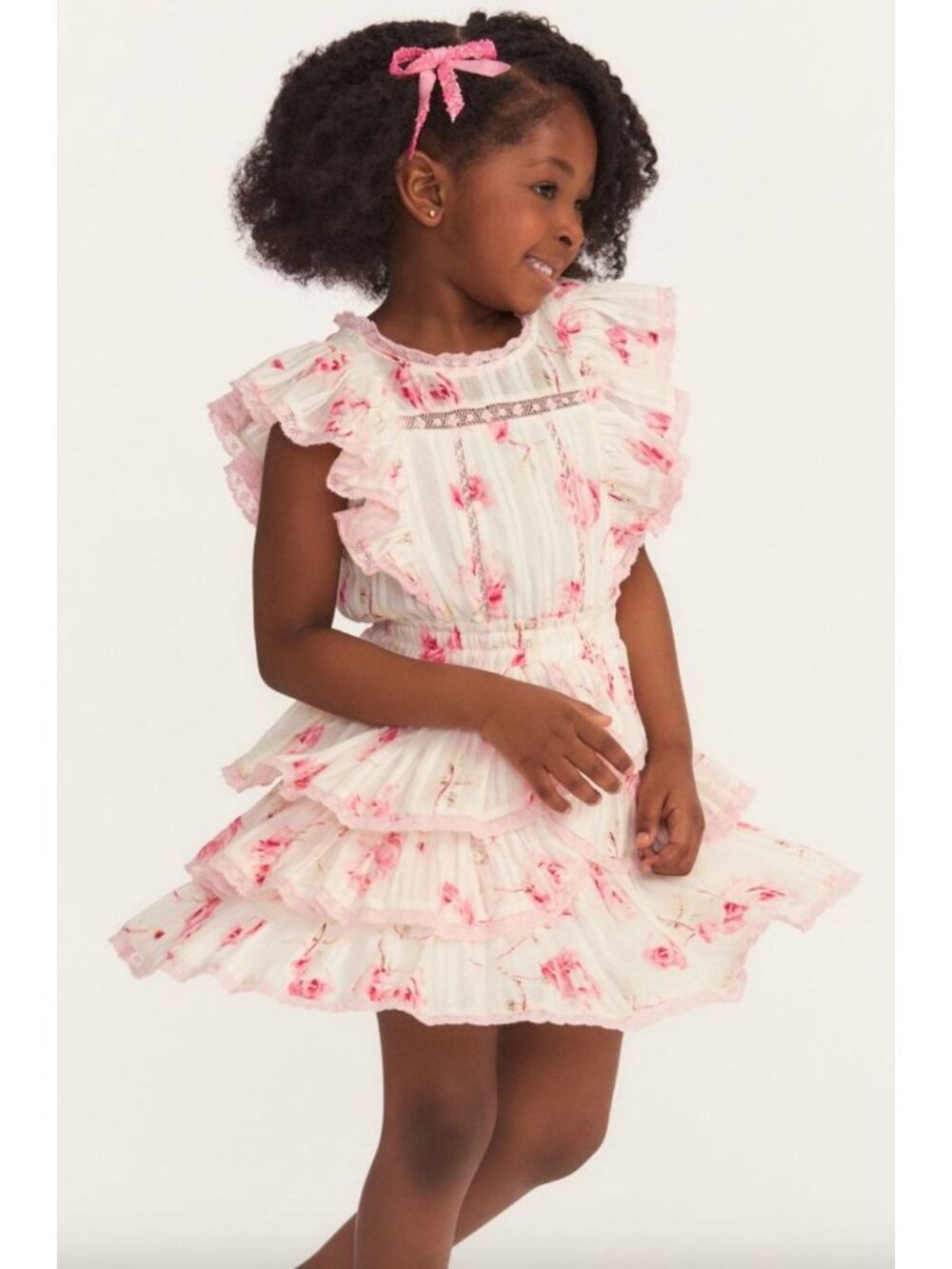 LoveShackFancy Decker Ruffle Mini Dress Cherry Soda Girls Size 5-6Y